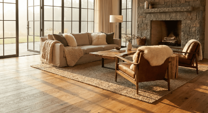 Premium hardwood flooring options at Nova Tile and Stone Fernley Nevada