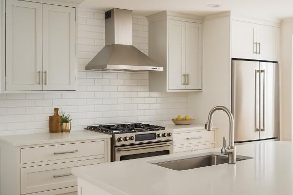 Kitchen with White Subway Tiles