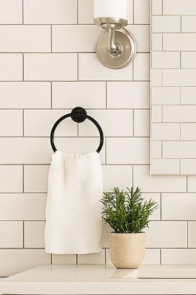 White Subway Tiles Kithen Counter Top