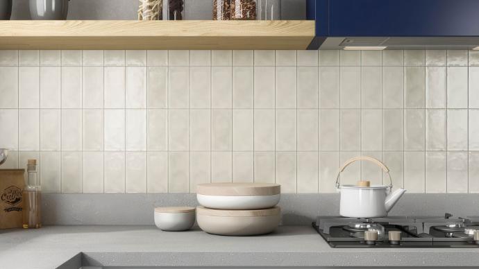 A minimalist space with zellige look subway tiles for modern kitchens