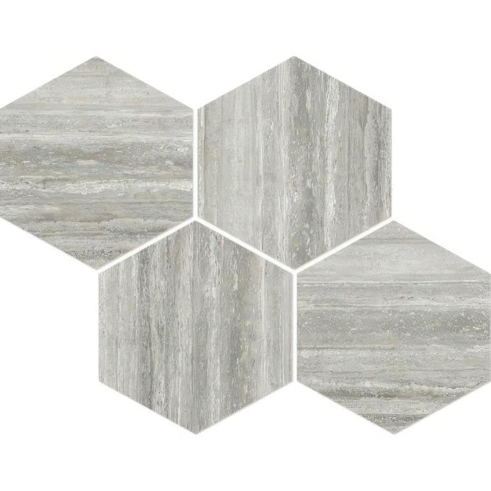 Travertino Instrata inspired mozart marble look porcelain tile