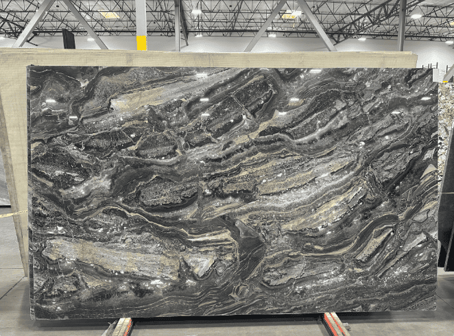 Grey marble bathroom countertop slab