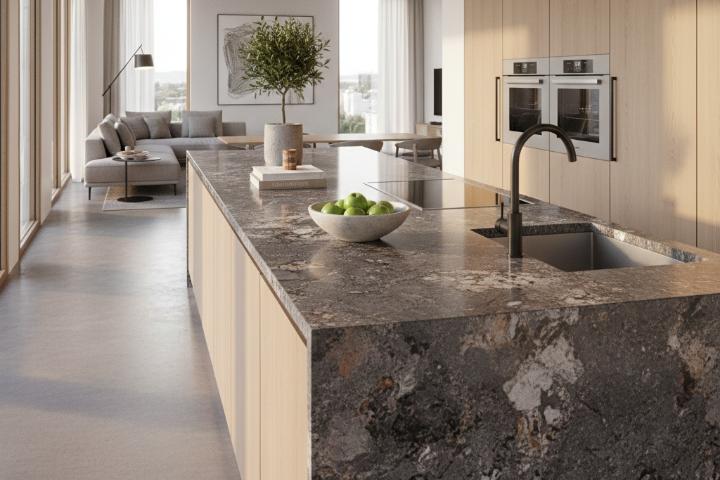 Granite polished finish countertop