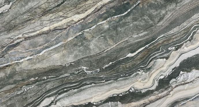 Infinity Royal Peacock porcelain slab at Nova Tile and Stone showroom