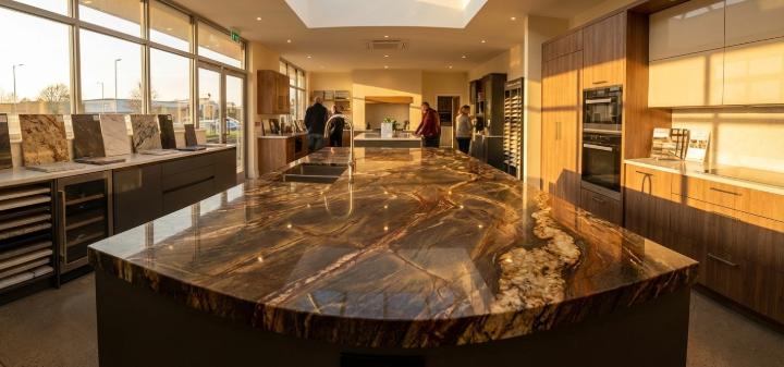 Brown quartzite countertop