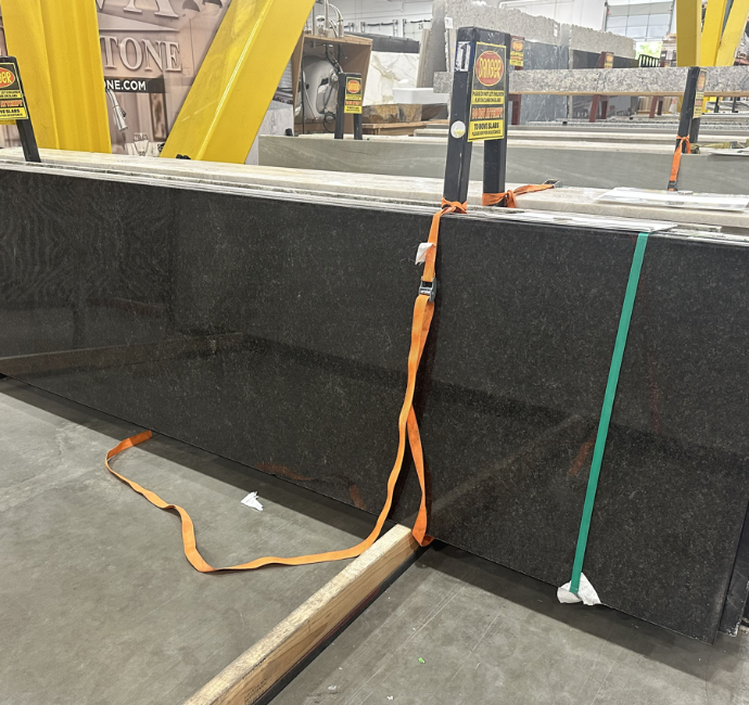 Black Pearl Granite at Nova Tile and Stone showroom