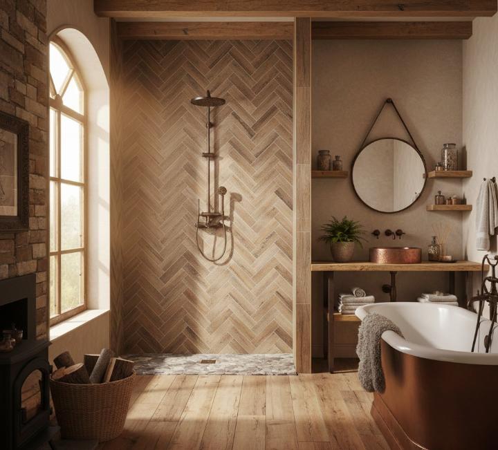 herringbone subway tile