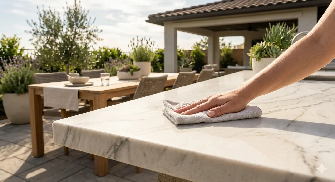 Cleaning Zermatt quartzite UV resistant stone