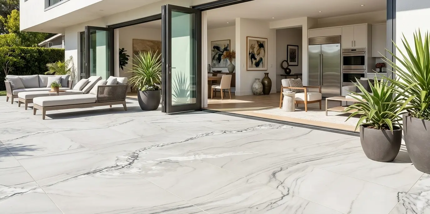 Zermatt Quartzite outdoor patio natural stone slab in honed finish