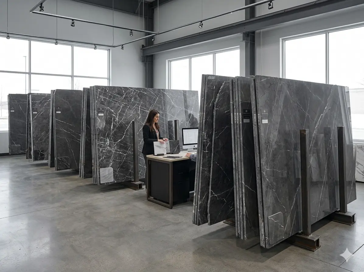 Dark Gray Graphite Marble Samples