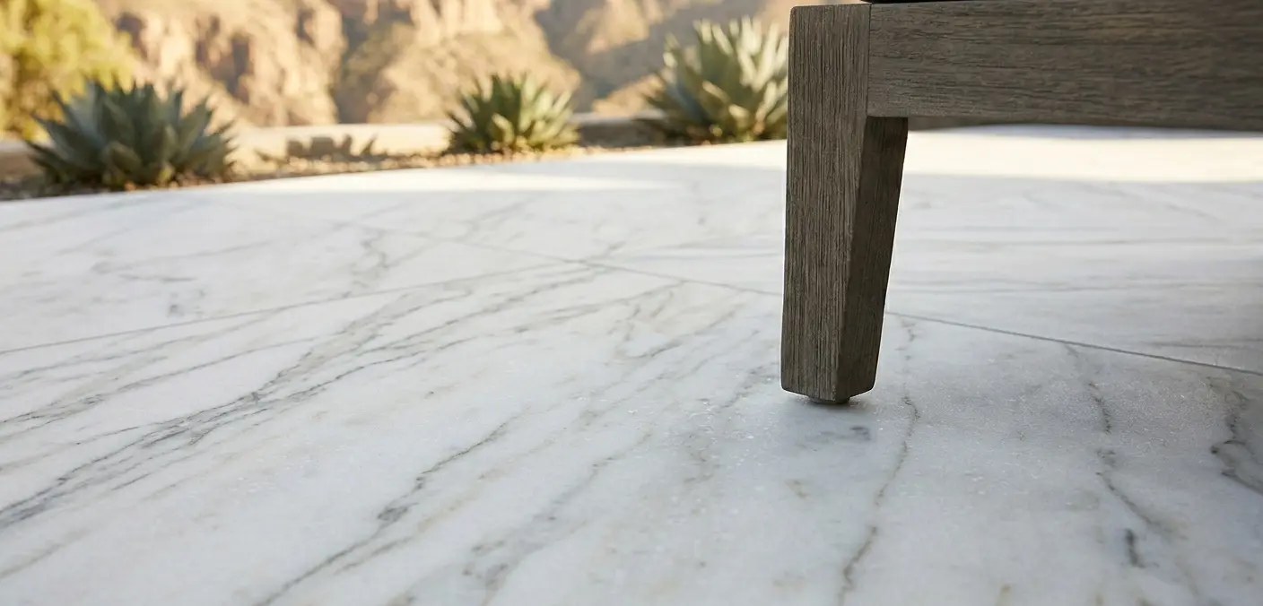Zermatt Quartzite Outdoor Stone honed patio floor surface showing matte finish in natural daylight